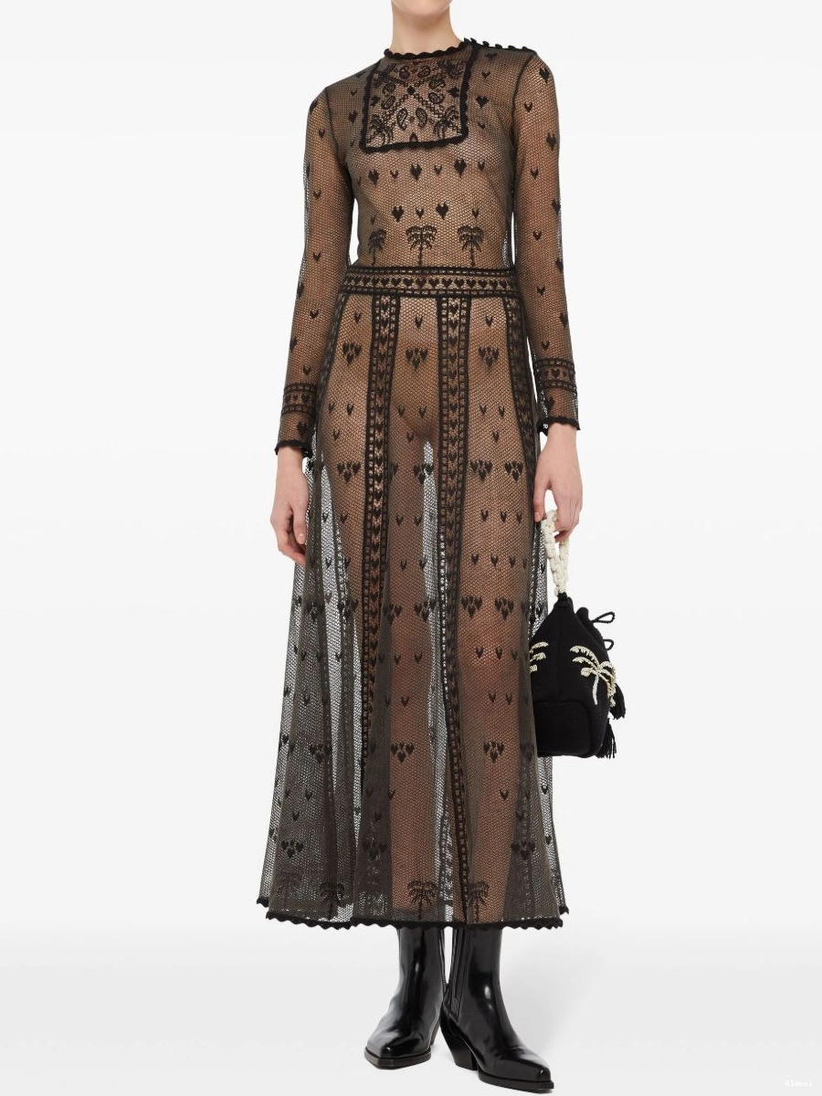 Affordable Alanui dress sheer Women embroidered 0806